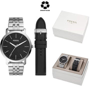 FOSSIL Luther Three-Hand Interchangeable Strap Men's Gift Set