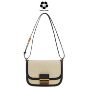 CHARLES & KEITH Charlot Canvas Crossbody Bag - Black