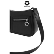 CHARLES & KEITH Flower-Embellished Shoulder Bag - Black