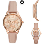 FOSSIL Rye Multifunction Nude Leather Watch