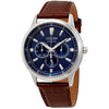 CITIZEN Corso Blue Dial Brown Leather Men's Watch