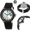 EMPORIO ARMANI Quartz Silver Dial Men's Fabric Strap Watch