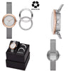 DKNY Sasha Quartz White Dial Ladies Watch and Top Ring Set