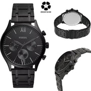 FOSSIL Fenmore Multifunction Black Stainless Steel Watch