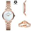 EMPORIO ARMANI Women's Two-Hand Rose Gold-Tone Steel Watch