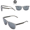 ARMANI EXCHANGE Light Grey Mirror Black Rectangular Men's Sunglasses