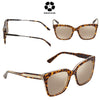 MICHAEL KORS Gold Mirrored Square Ladies Sunglasses