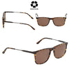 CALVIN KLEIN Brown Rectangular Men's Sunglasses