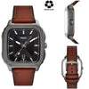 FOSSIL Inscription Three-Hand Date Amber LiteHide™ Leather Watch