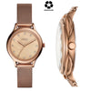 FOSSIL Laney Three-Hand Rose Gold-Tone Stainless Steel Watch