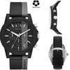 ARMANI EXCHANGE Chronograph Two-Tone Black Silicone Mens Watch