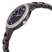 EMPORIO ARMANI  Cleo Quartz Crystal Black Dial Ladies Watch