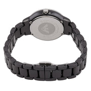EMPORIO ARMANI  Cleo Quartz Crystal Black Dial Ladies Watch