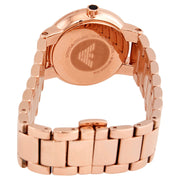 EMPORIO ARMANI  Greta Quartz Crystal Black Dial Ladies Watch