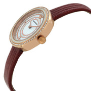 EMPORIO ARMANI  Rosa Quartz Crystal White Dial Ladies Watch