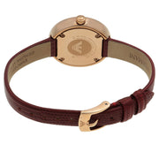 EMPORIO ARMANI  Rosa Quartz Crystal White Dial Ladies Watch