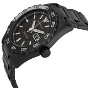 EMPORIO ARMANI  Sportivo Black Dial Blaxk Ion-plated Men's Watch