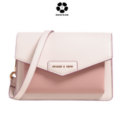 CHARLES & KEITH Zaina Envelope Crossbody Bag - Light Pink