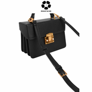 CHARLES & KEITH Classic Push-Lock Top Handle Bag - Black