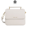 CHARLES & KEITH Front Flap Top Handle Crossbody Bag - Ivory