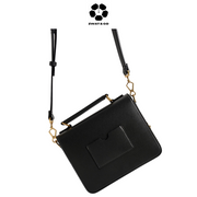 CHARLES & KEITH Front Flap Top Handle Crossbody Bag - Black