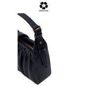 CHARLES & KEITH Enya Ruched Turn-Lock Shoulder Bag - Navy