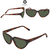 SALVATORE FERRAGAMO Green Cat Eye Ladies Sunglasses