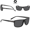 POLAROID Grey Polarized Rectangular Men's Sunglasses