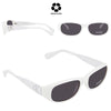 CALVIN KLEIN White Oval Unisex Sunglasses