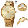 MICHAEL KORS Pyper Quartz Crystal Gold Dial Ladies Watch