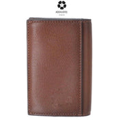 COACH Bifold Card Leather Case In Dark Saddle