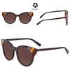 SALVATORE FERRAGAMO Ferragamo Dark Brown Round Sunglasses