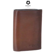 COACH Bifold Card Leather Case In Dark Saddle