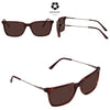 CALVIN KLEIN Brown Square Men's Sunglasses