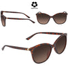 KENNETH COLE REACTION Gradient Brown Cat Eye Ladies Sunglasses