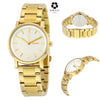 DKNY: Soho White Dial Yellow Gold-tone Ladies Watch NY2343