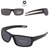 POLAROID Men's Black Oval Sunglasses